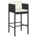 Set mobilier bar de grădină cu perne, 5 piese, negru, poliratan - WALTI WALTI