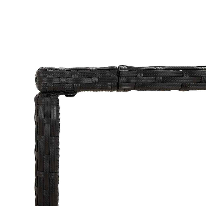 Set mobilier bar de grădină cu perne, 5 piese, negru, poliratan - WALTI WALTI
