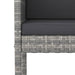 Set mobilier bar de grădină, cu perne, 5 piese, gri, poliratan - WALTI WALTI