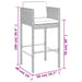 Set mobilier bar de grădină cu perne, 5 piese, negru, poliratan - WALTI WALTI