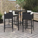 Set mobilier bar de grădină cu perne, 5 piese, negru, poliratan - WALTI WALTI