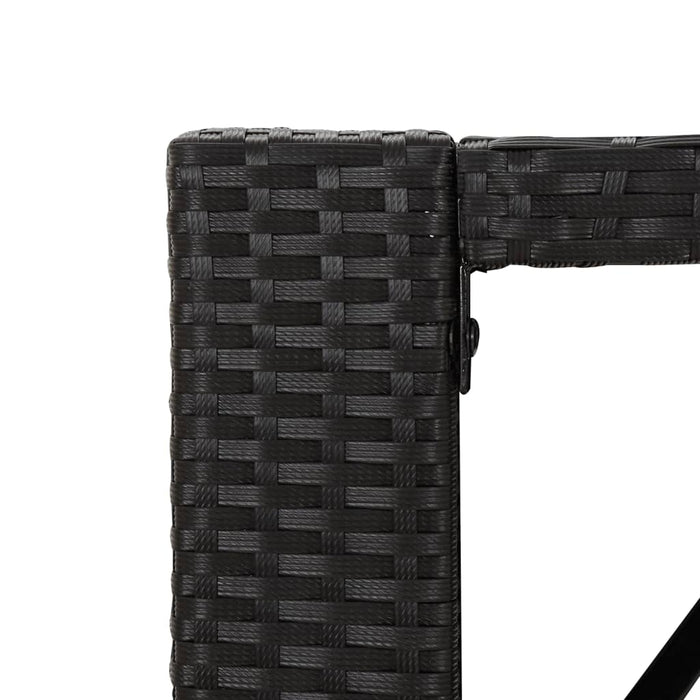 Set mobilier bar de grădină cu perne, 5 piese, negru, poliratan WALTI