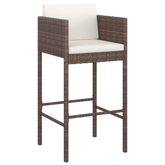 Set mobilier bar de grădină cu perne, 5 piese, maro, poliratan - WALTI WALTI
