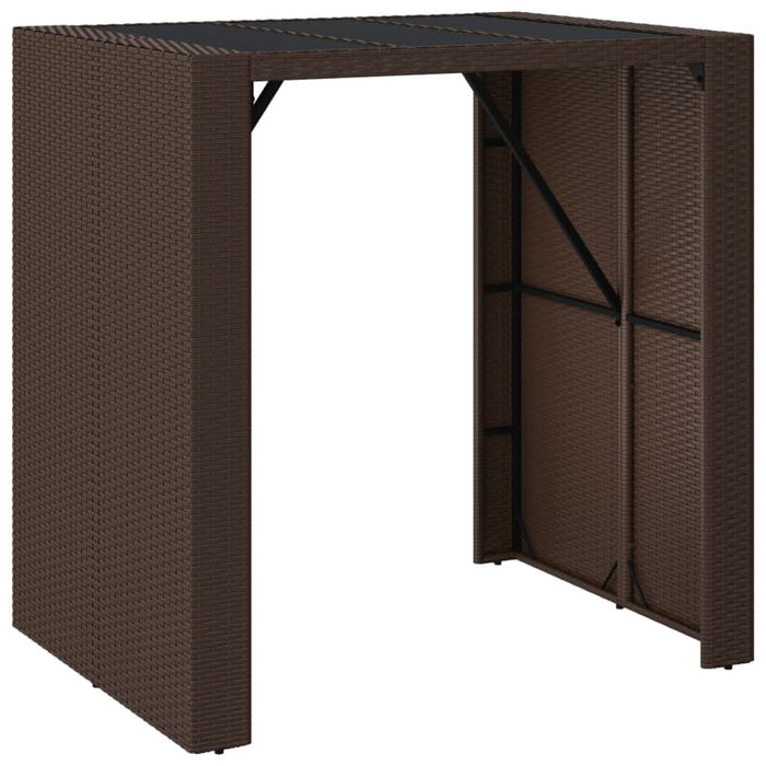 Set mobilier bar de grădină cu perne, 5 piese, maro, poliratan - WALTI WALTI