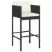 Set mobilier bar de grădină cu perne, 5 piese, negru, poliratan - WALTI WALTI