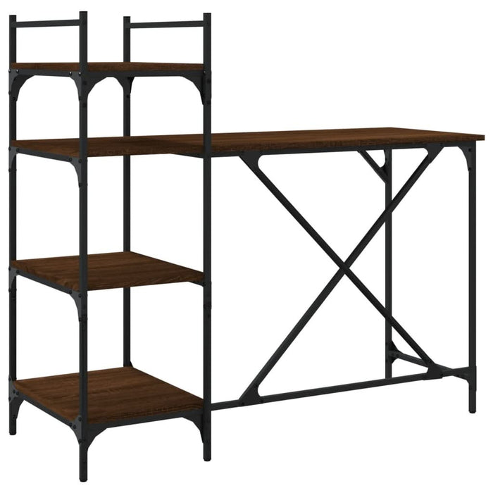 Birou pentru computer cu rafturi stejar maro 120x47x109 cm - WALTI WALTI