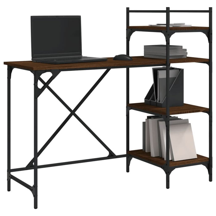 Birou pentru computer cu rafturi stejar maro 120x47x109 cm - WALTI WALTI