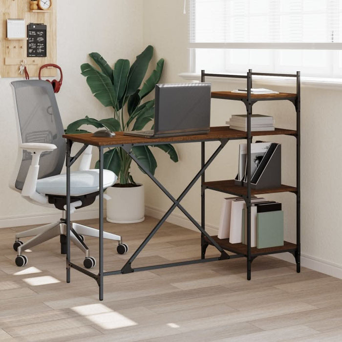 Birou pentru computer cu rafturi stejar maro 120x47x109 cm - WALTI WALTI