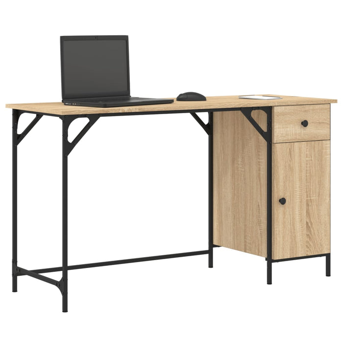 Birou de computer, stejar sonoma, 131x48x75 cm, lemn prelucrat - WALTI WALTI
