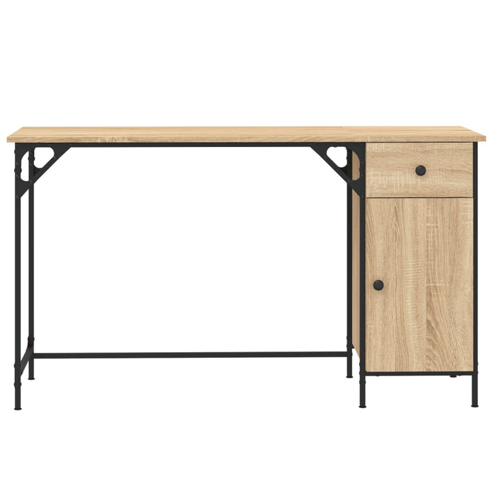 Birou de computer, stejar sonoma, 131x48x75 cm, lemn prelucrat - WALTI WALTI