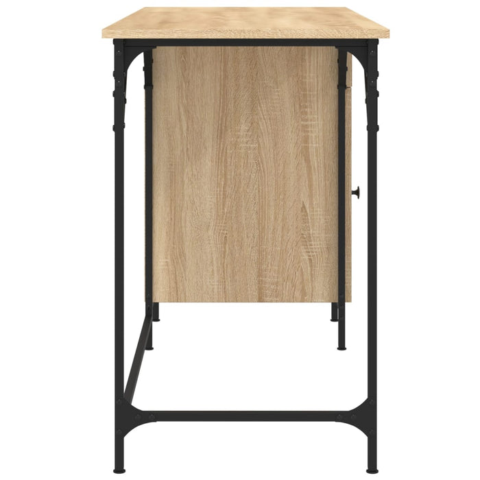 Birou de computer, stejar sonoma, 131x48x75 cm, lemn prelucrat - WALTI WALTI