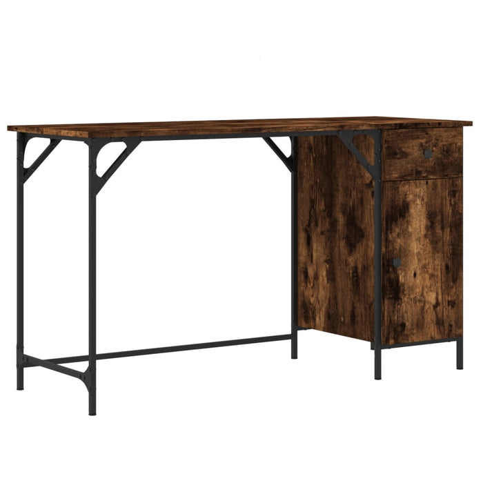 Birou, stejar fumuriu, 131x48x75 cm, lemn prelucrat - WALTI WALTI