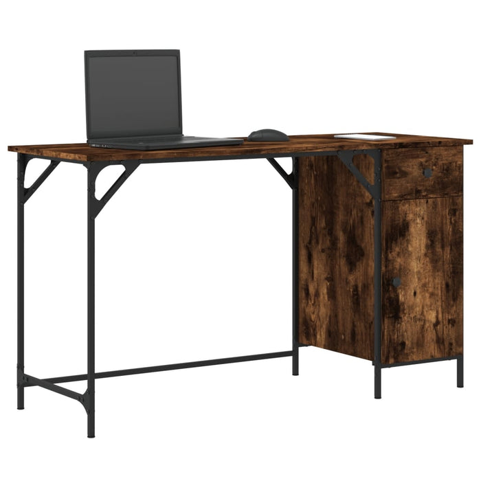 Birou, stejar fumuriu, 131x48x75 cm, lemn prelucrat - WALTI WALTI