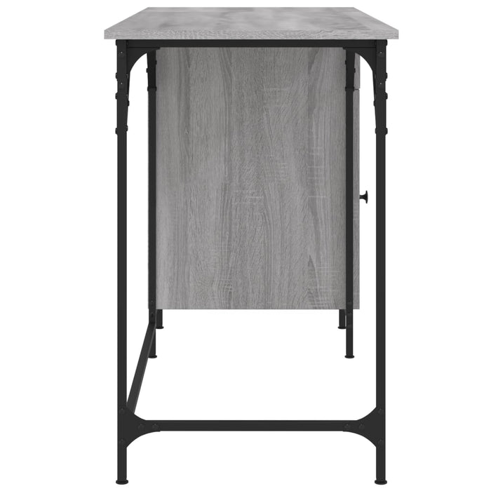 Birou de computer, sonoma gri, 131x48x75 cm, lemn prelucrat - WALTI WALTI