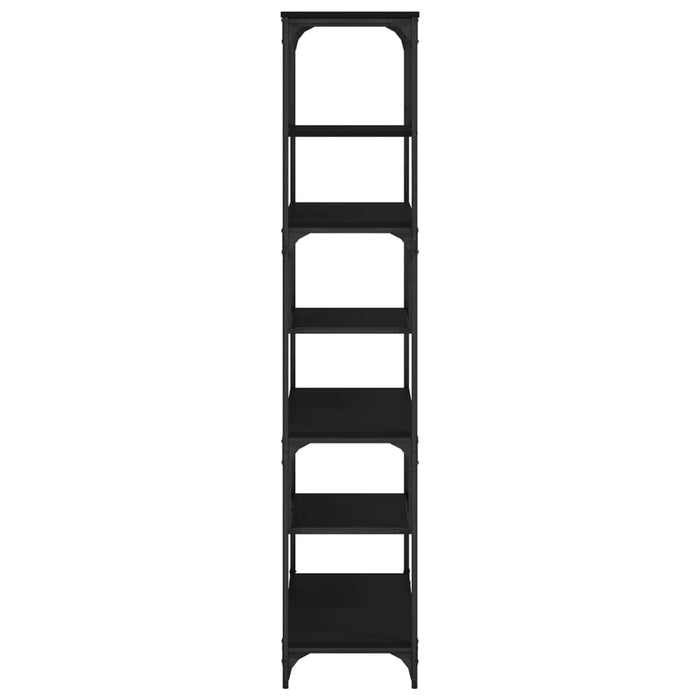 Bibliotecă, negru, 81x36x176 cm, lemn compozit WALTI