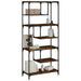 Bibliotecă, stejar fumuriu, 81x36x176 cm, lemn compozit - WALTI WALTI