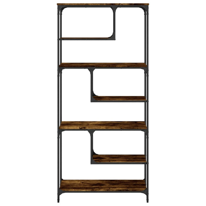 Bibliotecă, stejar fumuriu, 81x36x176 cm, lemn compozit - WALTI WALTI