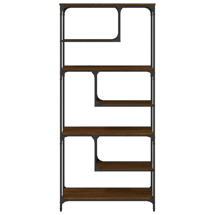 Bibliotecă, stejar maro, 81x36x176 cm, lemn compozit WALTI