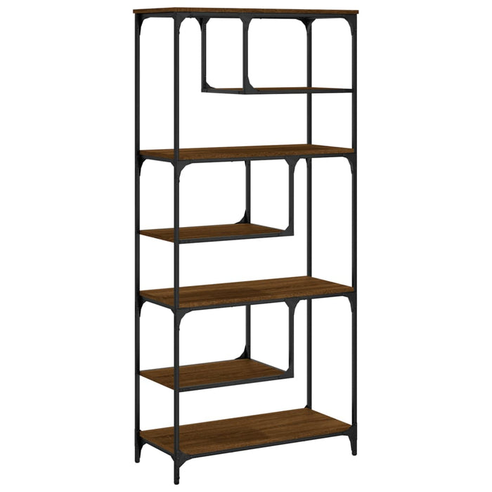 Bibliotecă, stejar maro, 81x36x176 cm, lemn compozit WALTI