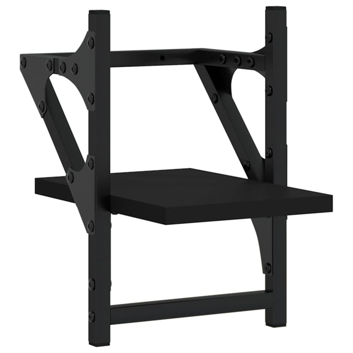 Rafturi de perete cu bare, 2 buc, negru, 20x25x30 cm - WALTI WALTI