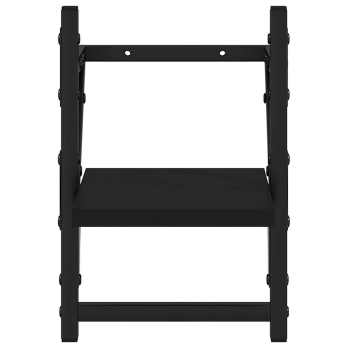 Rafturi de perete cu bare, 2 buc, negru, 20x25x30 cm - WALTI WALTI
