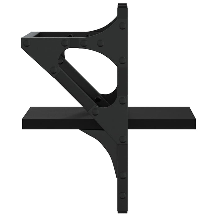 Rafturi de perete cu bare, 2 buc, negru, 20x25x30 cm - WALTI WALTI