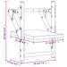 Rafturi de perete cu bare, 2 buc, negru, 20x25x30 cm - WALTI WALTI