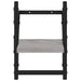 Rafturi de perete cu bare, 2 buc., gri sonoma, 20x25x30 cm - WALTI WALTI