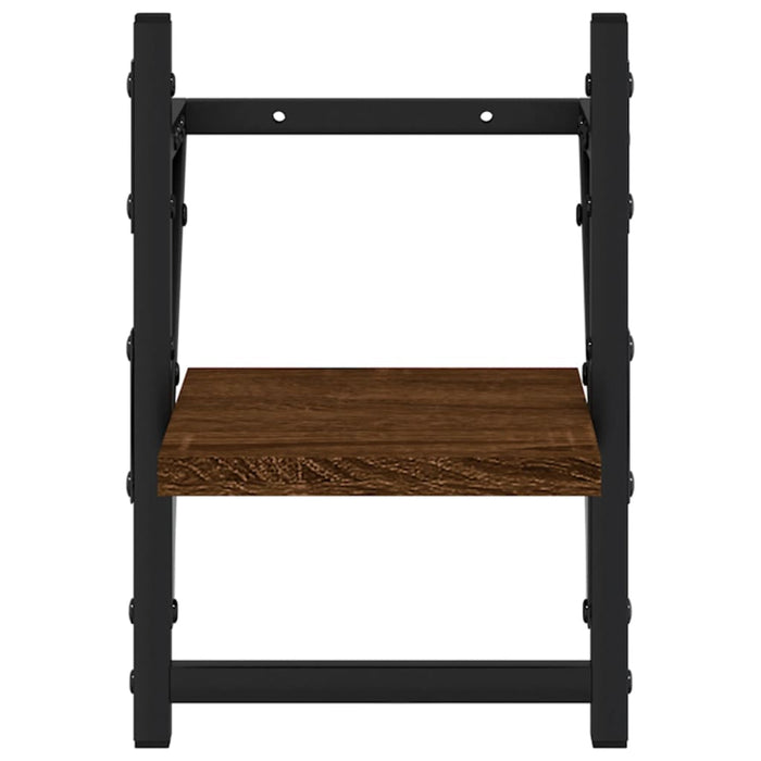 Rafturi de perete cu bare, 2 buc., stejar maro, 20x25x30 cm WALTI