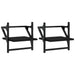 Rafturi de perete cu bare, 2 buc, negru, 30x25x30 cm - WALTI WALTI