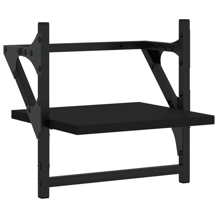 Rafturi de perete cu bare, 2 buc, negru, 30x25x30 cm - WALTI WALTI