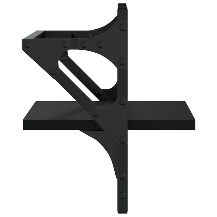 Rafturi de perete cu bare, 2 buc, negru, 30x25x30 cm - WALTI WALTI