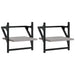 Rafturi de perete cu bare, 2 buc., gri sonoma, 30x25x30 cm - WALTI WALTI