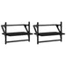 Rafturi de perete cu bare, 2 buc, negru, 40x25x30 cm - WALTI WALTI
