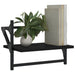 Rafturi de perete cu bare, 2 buc, negru, 40x25x30 cm - WALTI WALTI