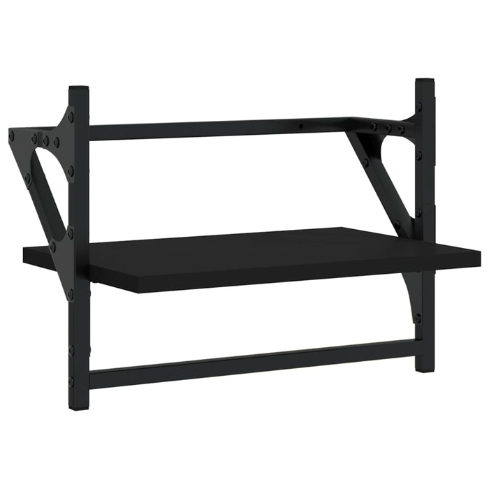 Rafturi de perete cu bare, 2 buc, negru, 40x25x30 cm - WALTI WALTI