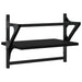 Rafturi de perete cu bare, 2 buc, negru, 40x25x30 cm - WALTI WALTI