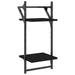 Rafturi perete cu 2 niveluri/bare 2 buc negru 30x25x65 cm - WALTI WALTI