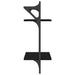 Rafturi perete cu 2 niveluri/bare 2 buc negru 30x25x65 cm - WALTI WALTI