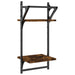 Rafturi perete 2 niveluri/bare 2 buc stejar fumuriu 30x25x65cm - WALTI WALTI