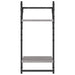 Rafturi perete 2 niveluri cu bare 2 buc. gri sonoma 30x25x65 cm - WALTI WALTI
