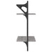 Rafturi perete 2 niveluri cu bare 2 buc. gri sonoma 30x25x65 cm - WALTI WALTI