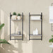 Rafturi perete 2 niveluri cu bare 2 buc. gri sonoma 30x25x65 cm - WALTI WALTI