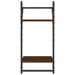 Rafturi perete cu 2 niveluri/bare 2 buc stejar maro 30x25x65 cm - WALTI WALTI