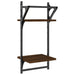 Rafturi perete cu 2 niveluri/bare 2 buc stejar maro 30x25x65 cm - WALTI WALTI