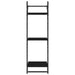 Rafturi perete 3 niveluri/bare 2 buc negru 30x25x100cm - WALTI WALTI