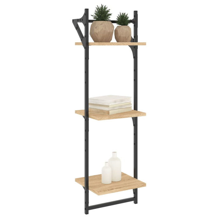 Rafturi perete 3 niveluri/bare 2 buc stejar sonoma 30x25x100cm - WALTI WALTI