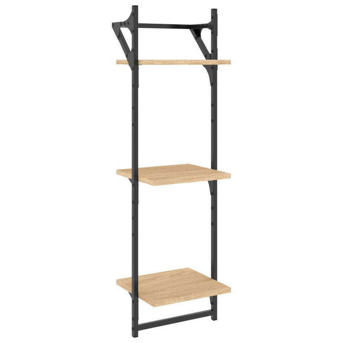 Rafturi perete 3 niveluri/bare 2 buc stejar sonoma 30x25x100cm - WALTI WALTI