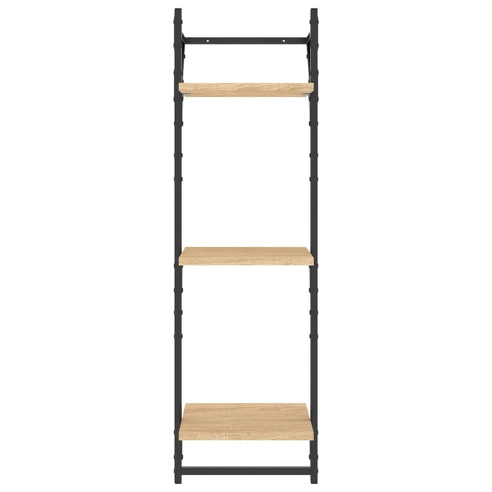 Rafturi perete 3 niveluri/bare 2 buc stejar sonoma 30x25x100cm - WALTI WALTI