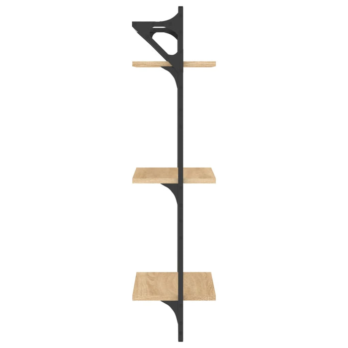 Rafturi perete 3 niveluri/bare 2 buc stejar sonoma 30x25x100cm - WALTI WALTI
